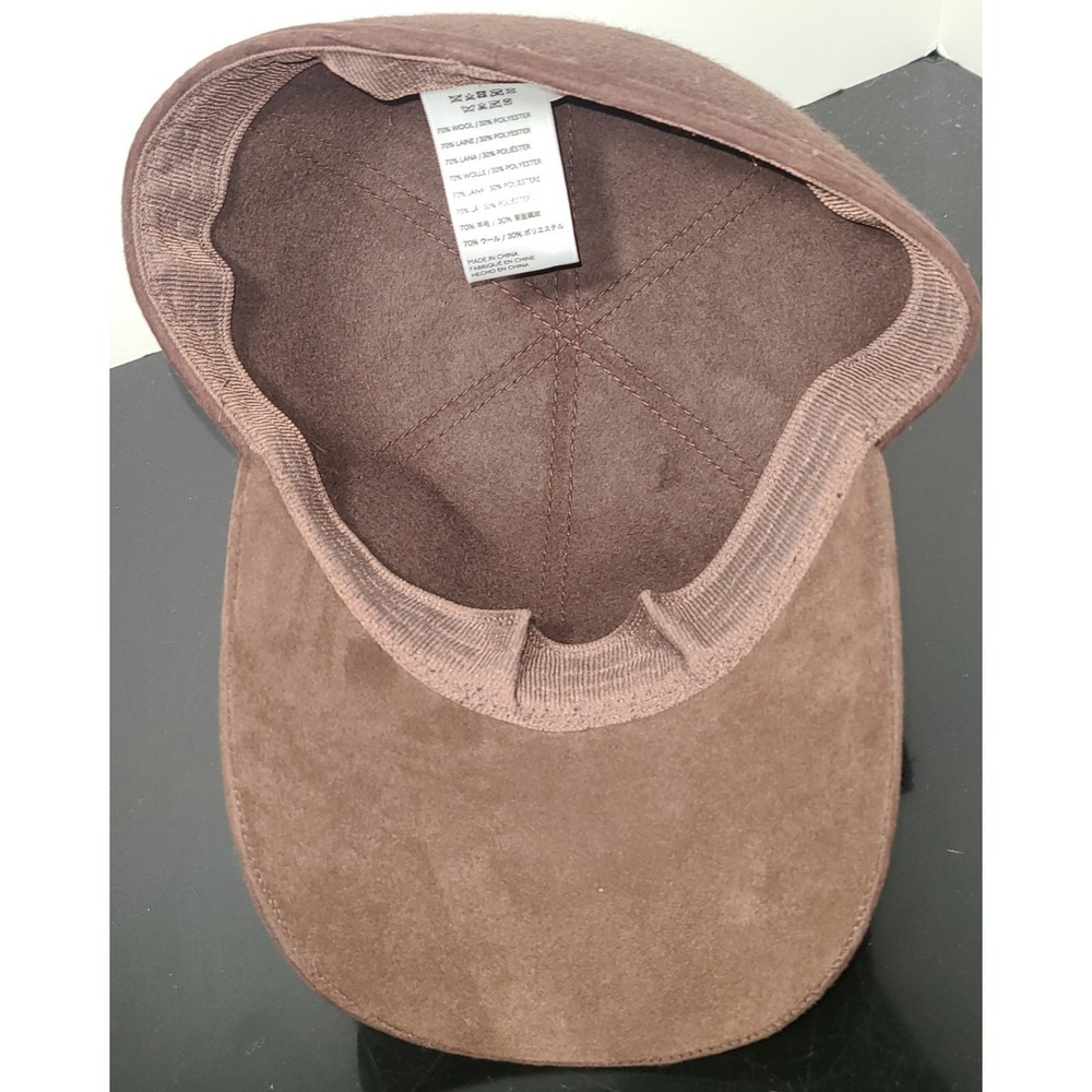 Brown‎ Chocolate Suede Like Fitted Hat Cap Size S/M NWOT - Picture 3 of 8